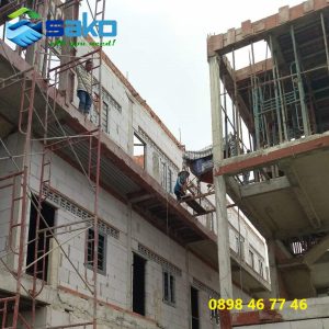 Nhà thép tiền chế kết hợp 100% gạch AAC tại Vũng Tàu