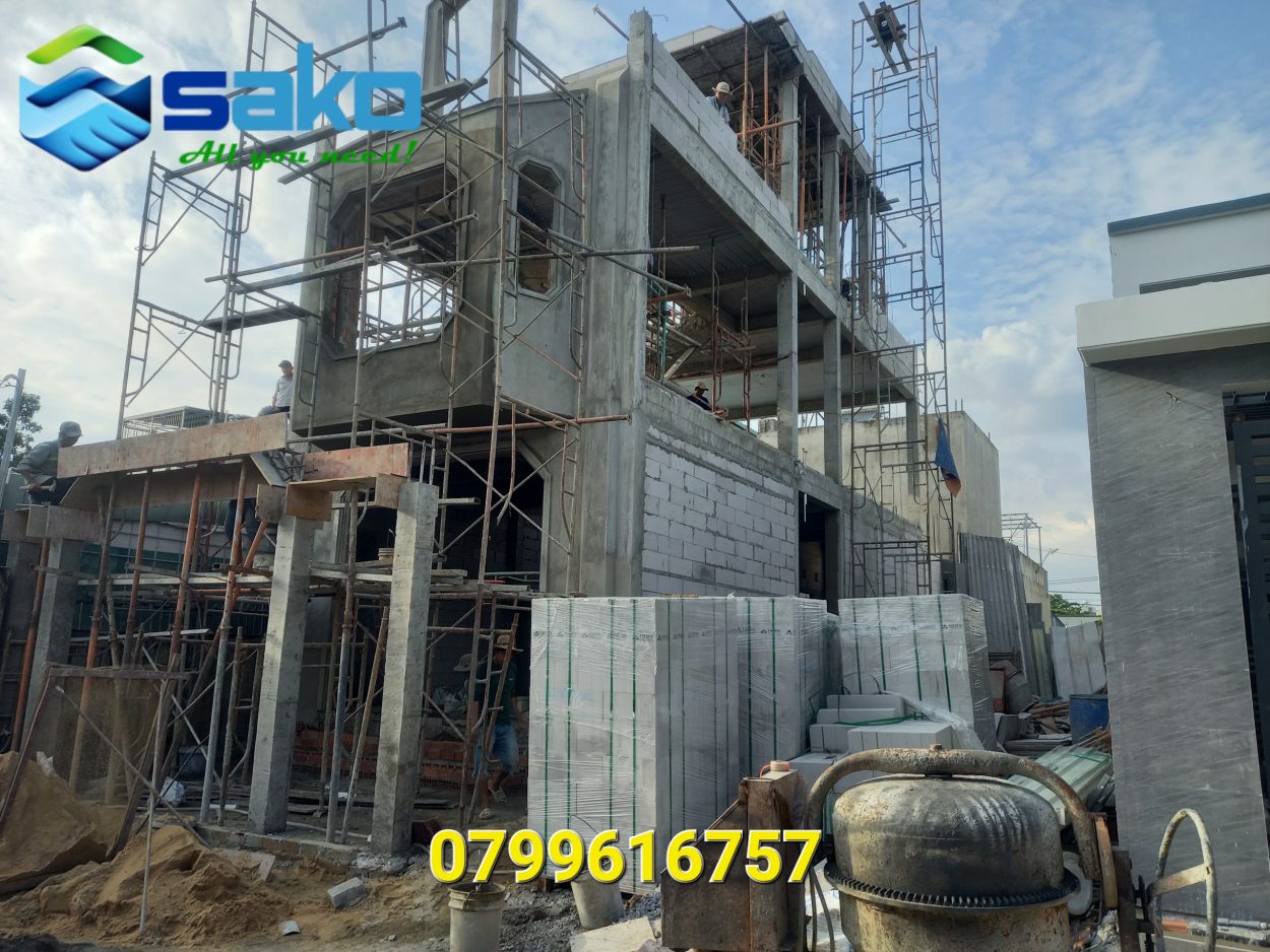Nhà phố của anh Dương, sử dụng bê tông khí chưng áp Bình Dương
