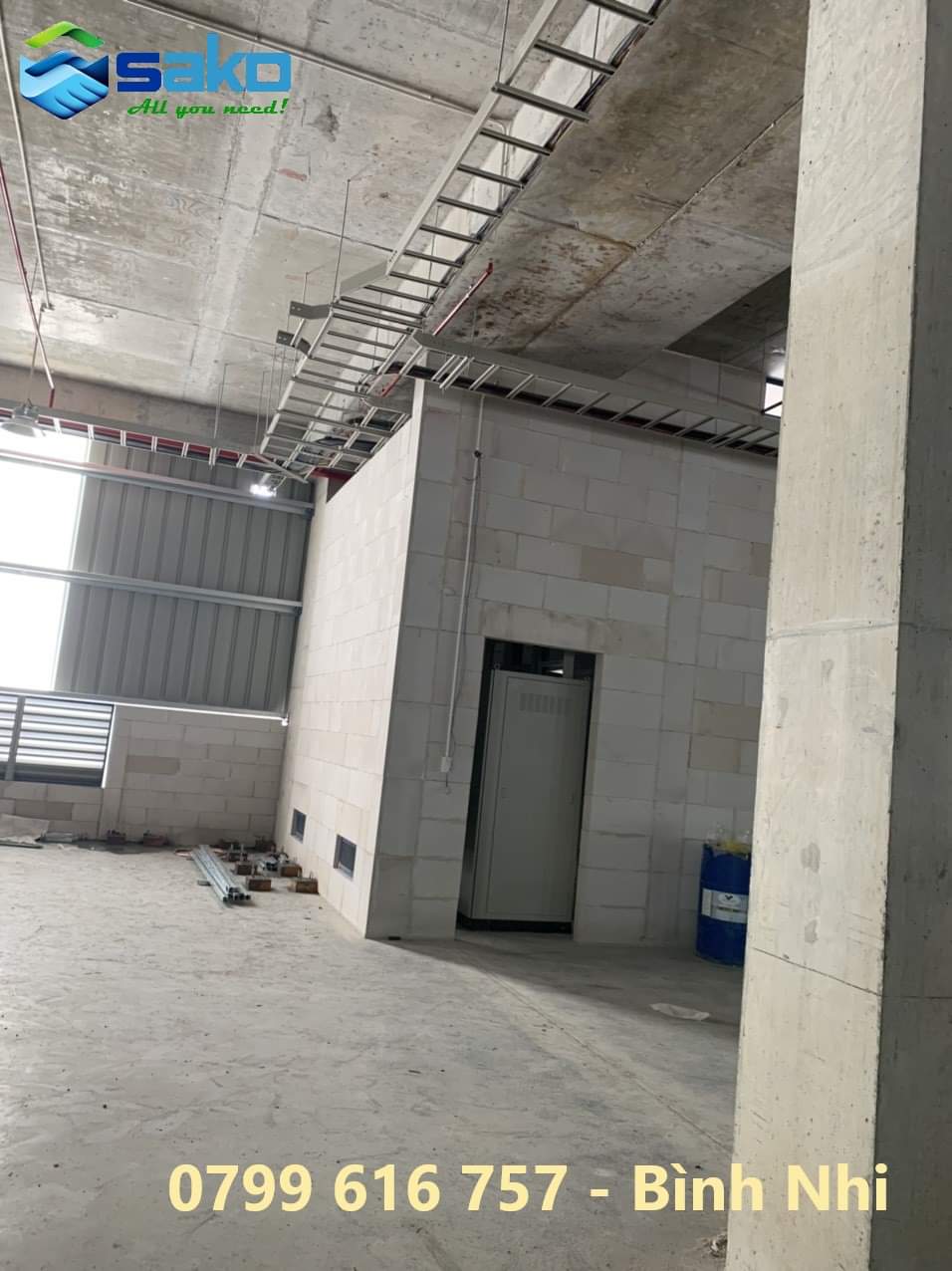 Tường bê tông khí chống cháy nhà xưởng sản xuất