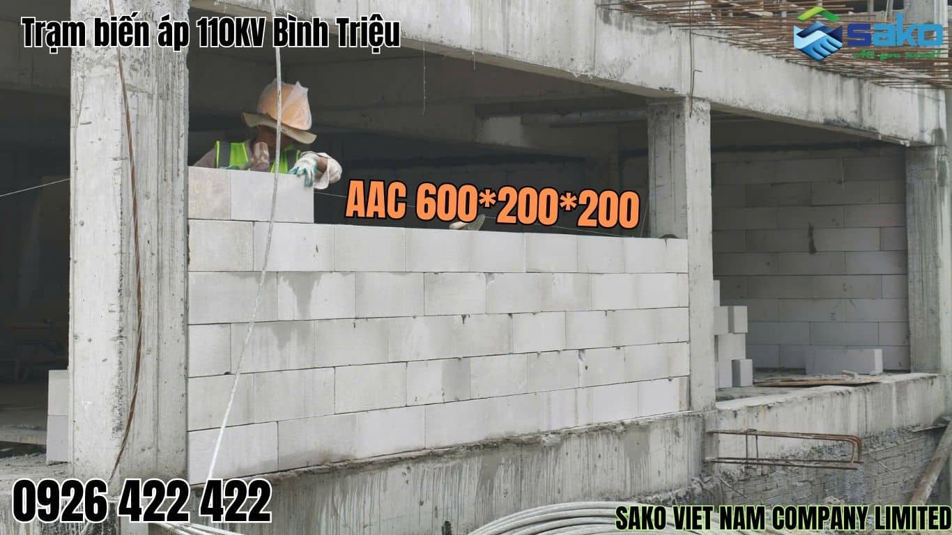 Gạch AAC xây trạm điện