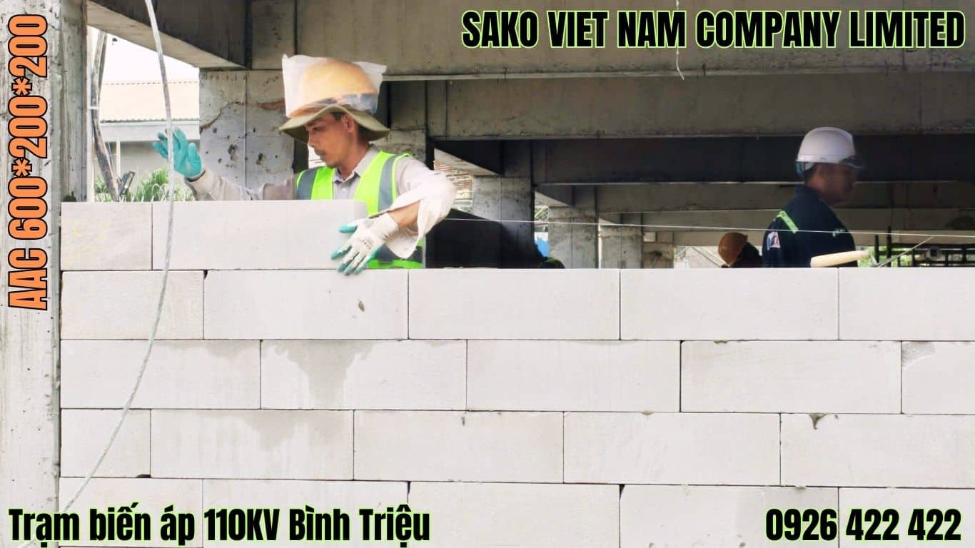Gạch AAC xây trạm điện