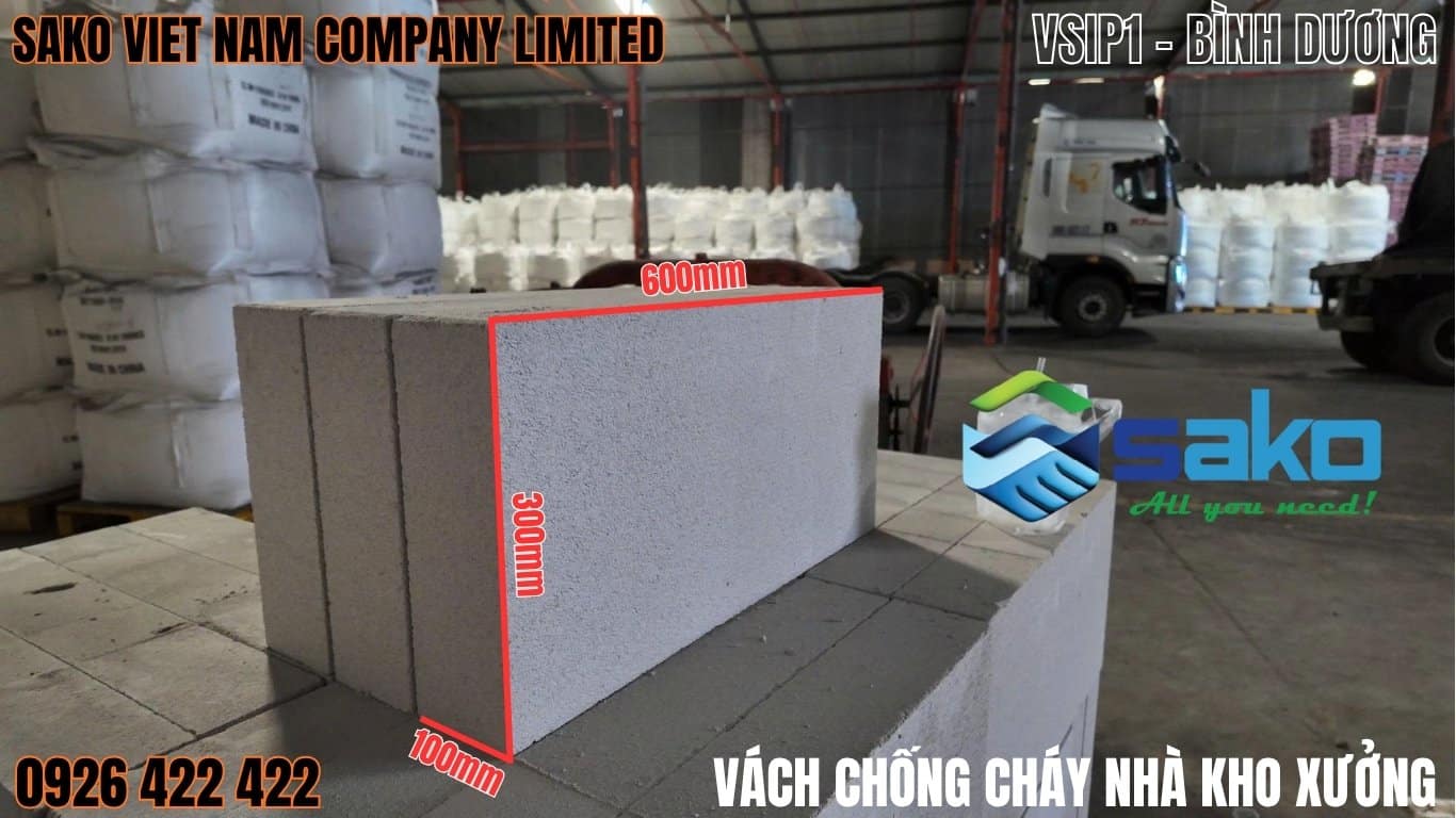 Gạch AAC Block chống cháy tại nhà xưởng