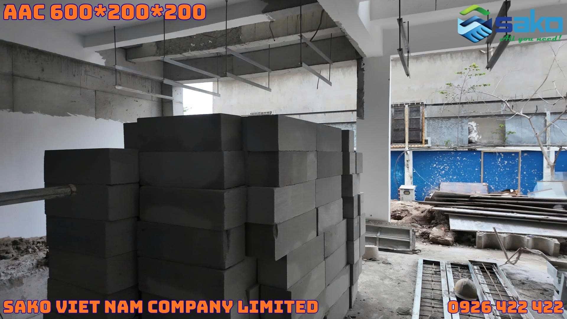 Cải tạo trạm biến áp bằng gạch AAC kích thước 600x200x200