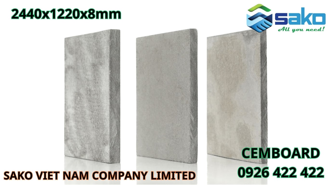 Tấm CemBoard 2440x1220x8mm chính hãng, giá tốt - SAKO VN