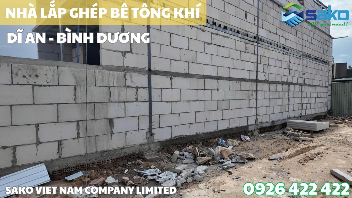 Nhà lắp ghép bê tông khí tại Bình Dương – Giải pháp xây dựng hiện đại cho tương lai