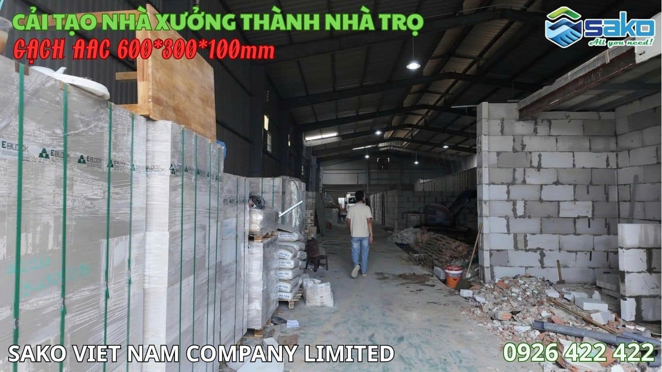 Gạch AAC cho nhà xưởng - Giải pháp cải tạo nhà trọ công nhân thần tốc năm 2027